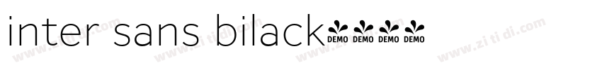 inter sans bilack字体转换